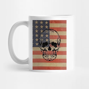 Grunge American Skull Mug